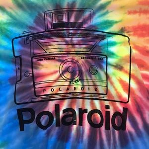 Crop top | Polaroid tie-dye graphic Tee